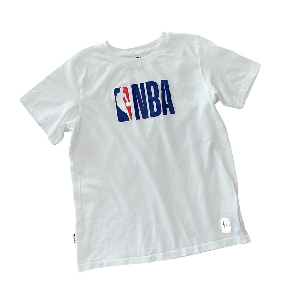 NBA Basketball Boys Youth White Graphic Short Sleeve Tee Size 14-16